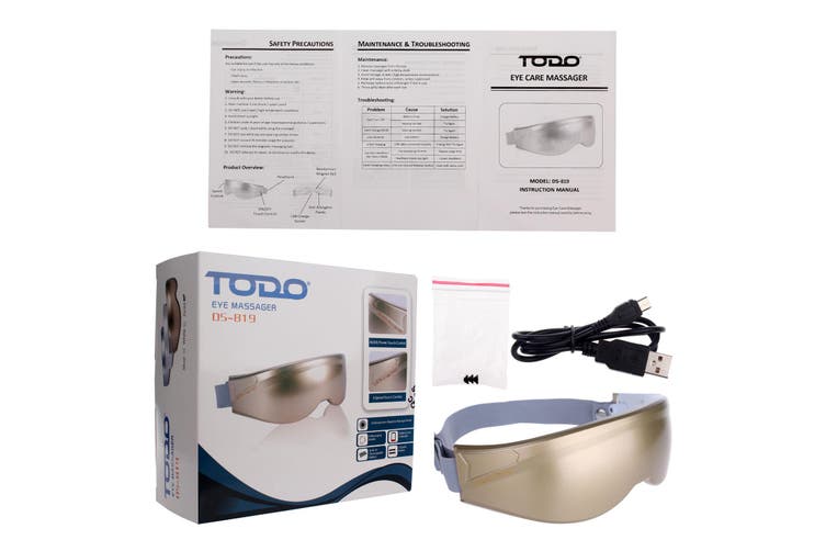 Rechargeable Digital Eye Massager Electric Eye Care Dark Eye Circle Gold Massage