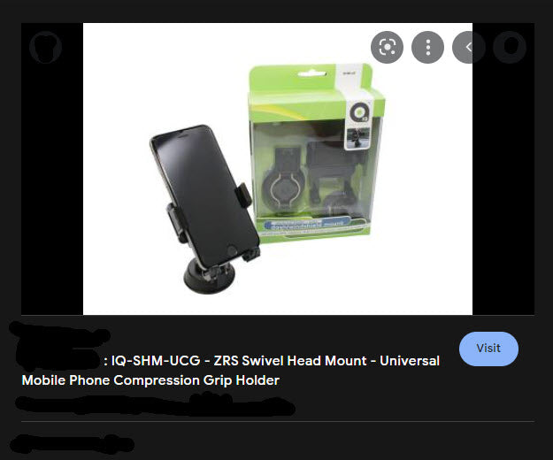 iq Smart Solutions Universal Smartphone Dash/Windshield Mount SHM-UCG