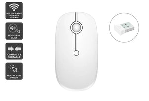 Kogan M650 Ultra Portable Adjustable DPI 2.4GHz Wireless Mouse (White)