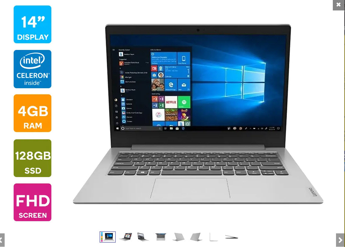LENOVO IDEAPAD S145 14" PENTG 4GB 128GB