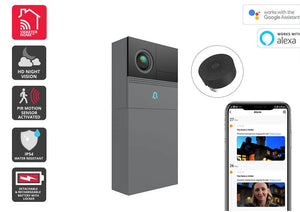 Kogan SmarterHome™ Security Camera Doorbell 2 Pro (Space Grey)