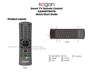 Kogan Smart TV Remote Control - KASMRTRMTB