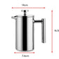 Ovela Stainless Steel Double Wall Coffee Plunger 350ML