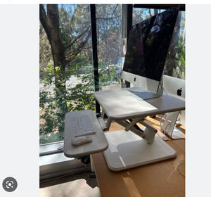 Ergolux Lite Height Adjustable Sit Stand Desk Riser (Compact)