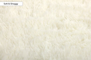 Ovela Suzy Shaggy Rug (160cm x 250cm, Creme)