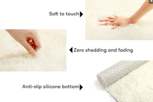 Ovela Suzy Shaggy Rug (160cm x 250cm, Creme)