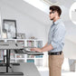 Ergolux Pro Height Adjustable Sit Stand Desk Riser (Black, Medium)