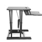 Ergolux Pro Height Adjustable Sit Stand Desk Riser (Black, Medium)