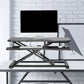 Ergolux Pro Height Adjustable Sit Stand Desk Riser (Black, Medium)