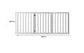 Wooden Pet Gate Dog Fence Retractable Barrier Portable Door 3 Panel White