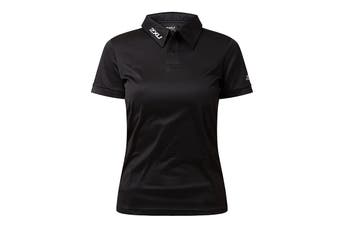 2XU WOMEN'S PERFORMANCE POLO (BLACK/BLACK SIZE XS)