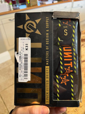 UNIT MEN'S UNDERWEAR - 3 PACK - HAZARD (BLACK SIZE S)