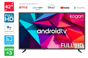 Kogan 42" Full HD LED Smart TV Android TV™ (Series 9, RT9220) - Refurbished