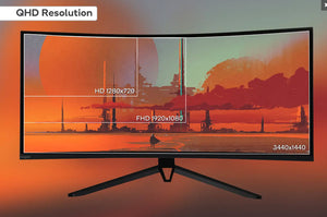 Kogan 34" Curved Ultrawide WQHD 165Hz Freesync HDR Monitor (3440 x 1440)