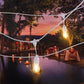 Outdoor Festoon String Christmas Lights with LED Filament Bulb (White 20m)