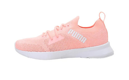 PUMA WOMEN'S FLYER RUNNER ENGINEER KNIT (ELEKTRO PEACH/PUMA WHITE SIZE 9.5 US)