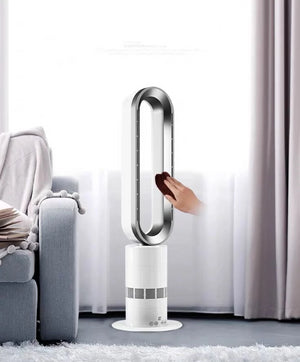 Tydi 18" Bladeless Fan Hot & Cold - Charcoal / Red