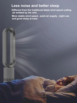 Tydi 18" Bladeless Fan Hot & Cold - Charcoal / Red