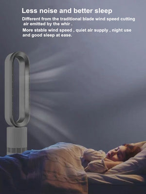 Tydi 18" Bladeless Fan Hot & Cold - Charcoal / Red