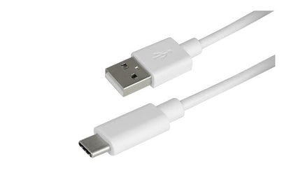 1m USB-A to USB-C Cable (White)