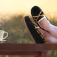 Outback Ugg Moccasins Tirari - Premium Sheepskin (Black, Size 4M / 5W US)