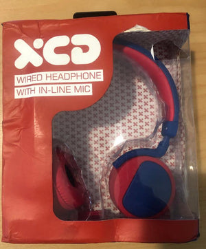 XCD Kids Wired On-ear Headphones (Blue/Red)