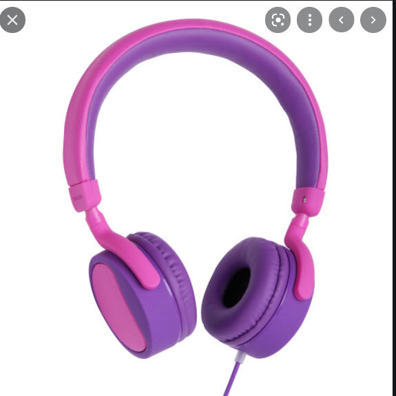 XCD Kids Wired On-ear Headphones (Pink/Purple)
