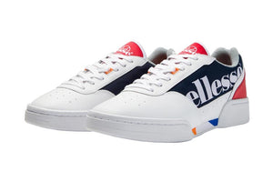 Ellesse Men's Piacentino Leather AM Shoe (White/Navy/Red, Size 7 US)
