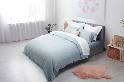 Trafalgar Hotel Quality 1200TC Cotton Rich Quilt Cover Set (King, Blue)