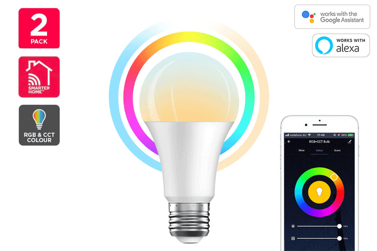 KOGAN SMARTERHOMET 10W COOL & WARM WHITE SMART BULB (E27) - 2 PACK