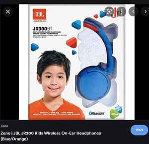 JBL JR300 Bluetooth  Headphones Blue