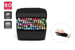80-Piece Colour Marker Set (Black)