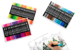 60 Piece Dual Tip Marker Set