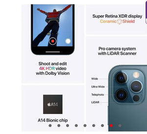 Apple iPhone 12 Pro (128GB, Pacific Blue) A+ Grade