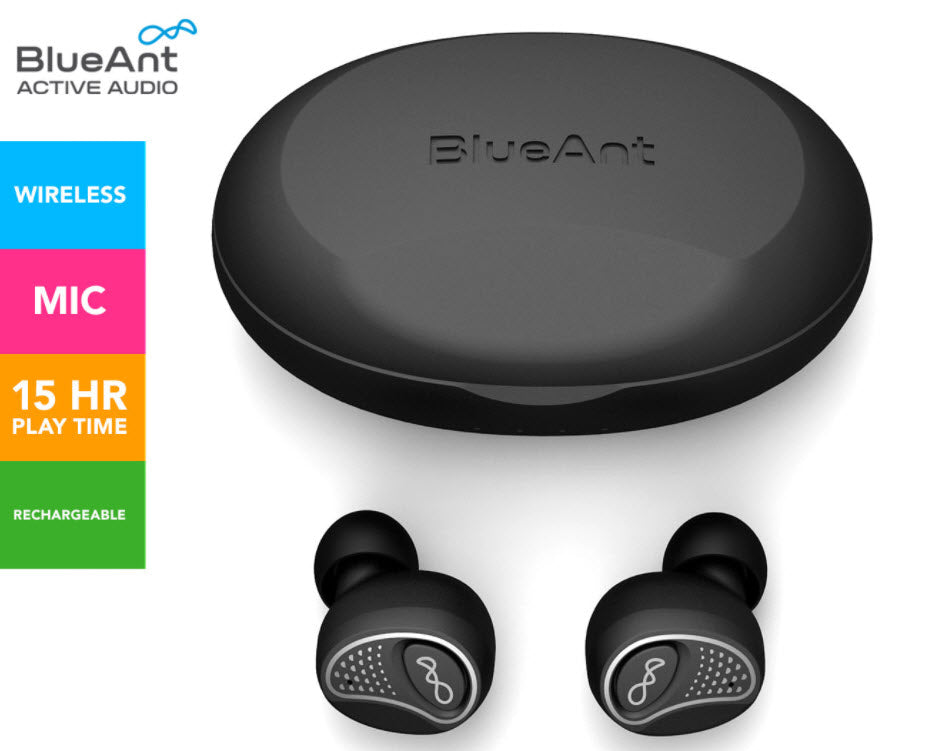 BlueAnt Pump Air Wireless Earbuds - Black