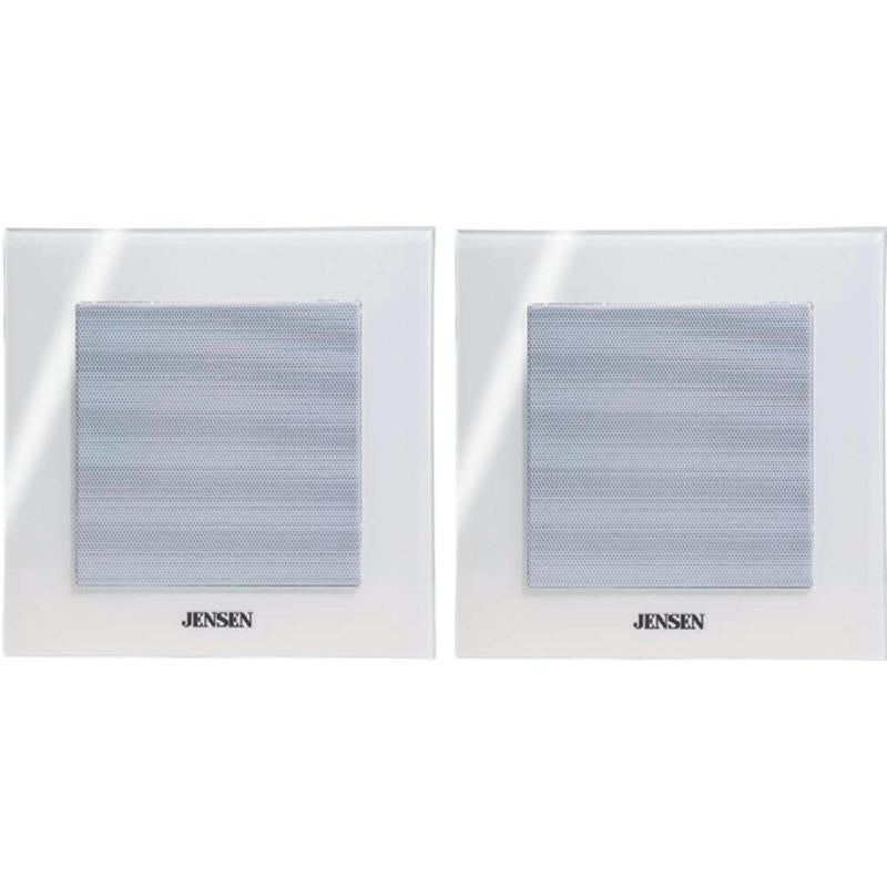 Jensen Elite-101 In wall Ceiling speakers 6.5” 2 Way 110W RMS White Glass Panels