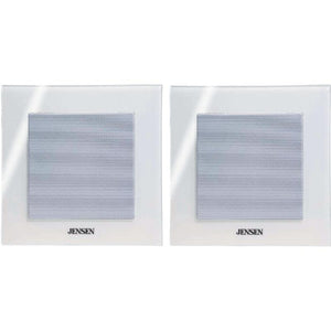 Jensen Elite-101 In wall Ceiling speakers 6.5” 2 Way 110W RMS White Glass Panels