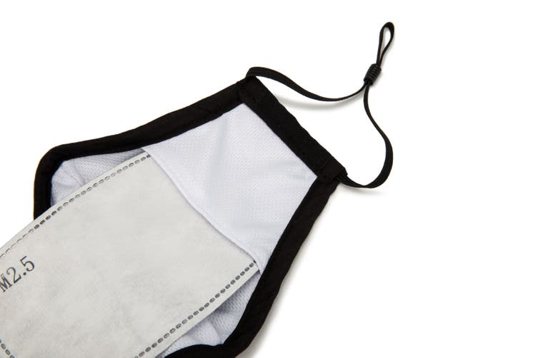 Washable & Reusable PM2.5 Face Mask With Respirator (2Mask, 8 filters)