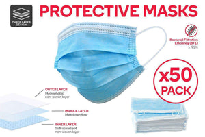 Disposal Surgical Masks 50 Pack