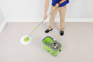 Magic 360° Spin Mop with Roller Bucket and 5 Mop Heads