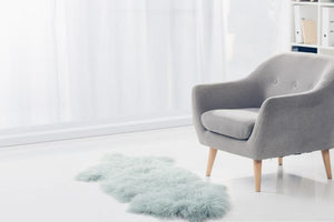 Shangri-La 100% Tibetan Lambskin Rug (Light Grey) (90cmx50cm)