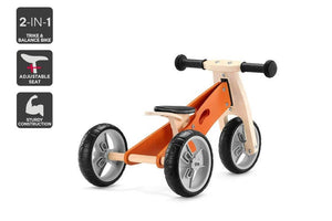 2-in-1 Trike & Balance Bike (Tangerine)