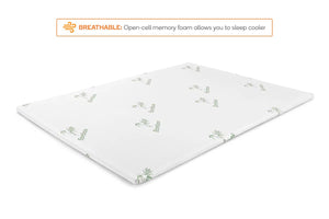 Ovela Bamboo Memory Foam Mattress Topper KING