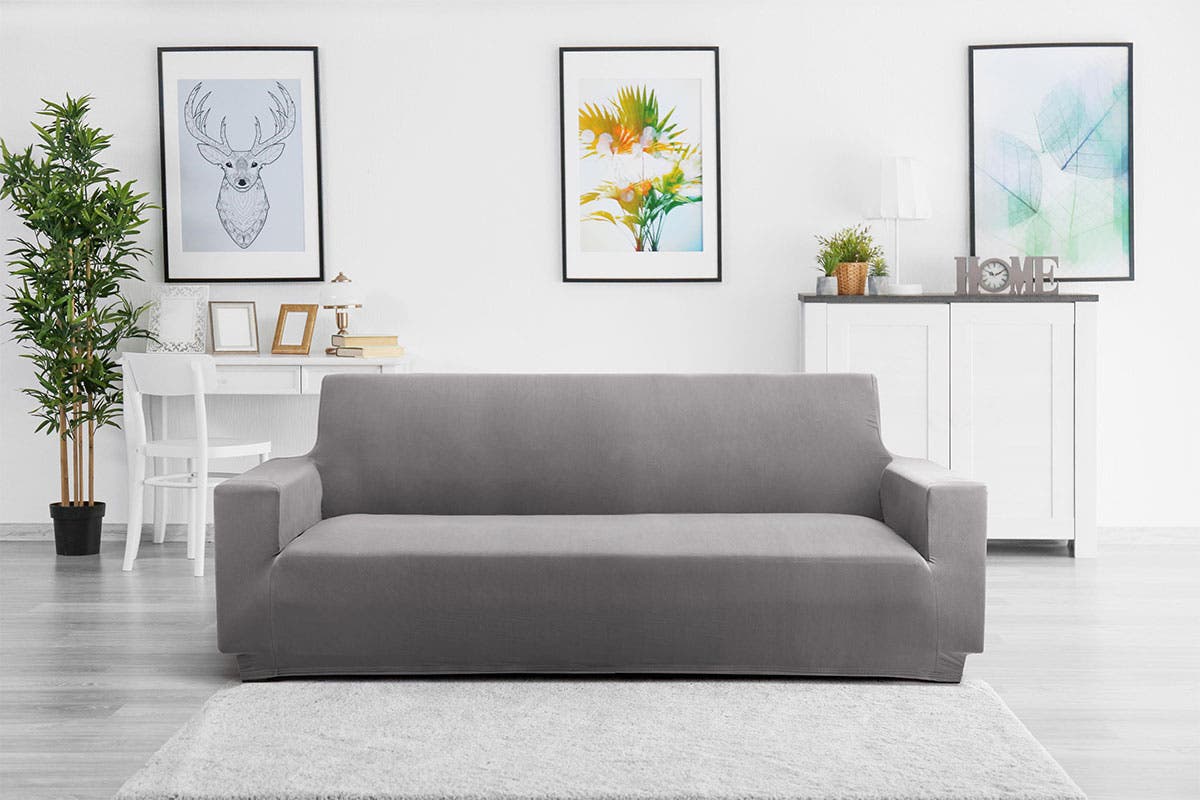 Ovela 3 Seater Sofa Cover Stretch (Charcoal)