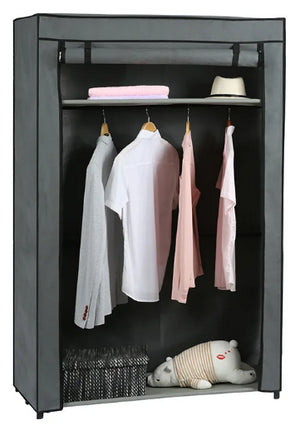 OVELA LARGE PORTABLE CLOTHES STORAGE ORGANISER (GREY)