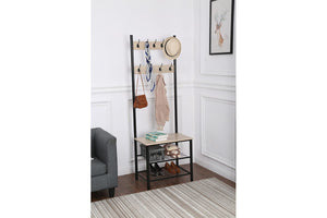 Ovela Hallway 9 Hook Coat Rack (Black)