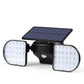 Solar Powered Motion Sensor Dual Head LED Flood Light (2000mAh)