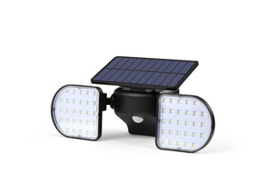 Solar Powered Motion Sensor Dual Head LED Flood Light (2000mAh)