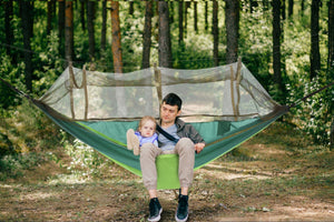 Komodo Ultra-light Hammock with Mosquito Net (Green)