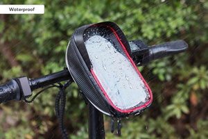Waterproof Handlebar Mounted Bicycle Phone Holder & Pouch